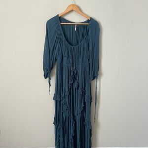 Free People In Your Dreams Teal Maxi Dress